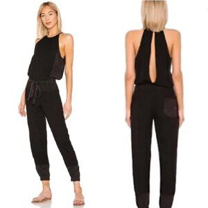YFB Young, Fabulous & Broke Black Diego Linen Jumpsuit Size S